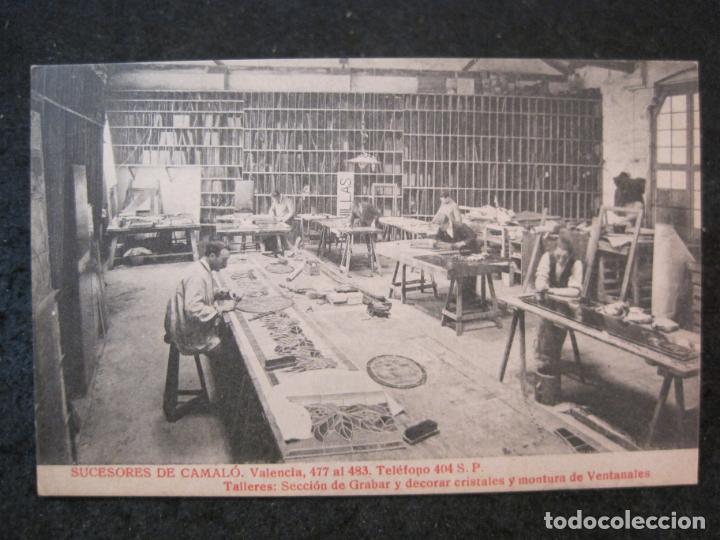 Postkarten: BARCELONA-SUCESORES DE CAMALO-TALLERES-GRABAR DECORAR CRISTALES-THOMAS-POSTAL ANTIGUA-(84.198)