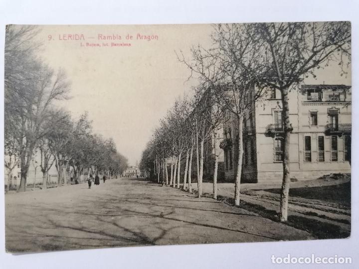 Postales: POSTAL LERIDA, RAMBLA DE ARAGON, EDITOR L. ROISIN
