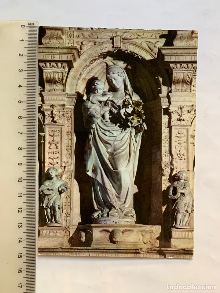 Postales: POSTAL. REAL MONASTERIO DE POBLET. IMAGEN VIRGEN MAR&Iacute;A. RETABLO DE DAMI&Aacute;N FORMENT. EDICIONES DEL MON
