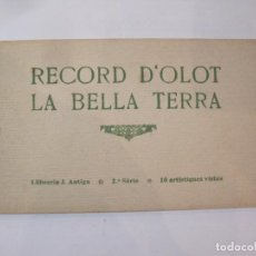 Postales: OLOT-LA BELLA TERRA-LLIBRERIA J.ANTIGA-BLOC CON 10 POSTALES ANTIGUAS-VER FOTOS-(84.531)