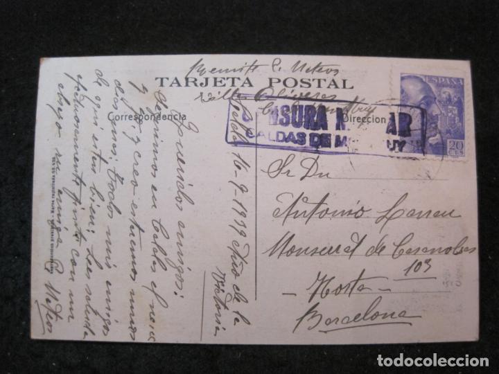 Postcards: CALDAS DE MONTBUY-PASEO DEL REMEDIO-ROISIN-SELLO CENSURA MILITAR CALDAS...-POSTAL ANTIGUA-(84.563)