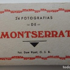Postales: 24 FOTOGRAFÍAS DE MONTSERRAT - FOT. DOM RIPOL, O.S.B. / PEQUEÑO ALBUM/LIBRILLO COMPLETO - ACORDEÓN. Lote 292088503