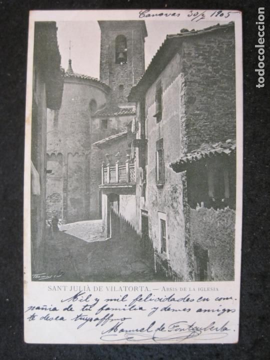 Postales: SANT JULIA DE VILATORTA-ABSIS DE LA IGLESIA-REVERSO SIN DIVIDIR-POSTAL ANTIGUA-(84.603)