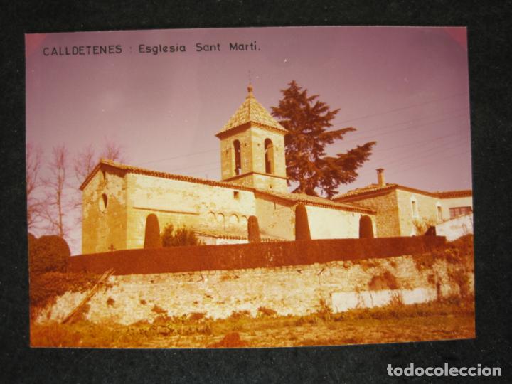Postales: CALLDETENES-ERMITA SANT MARTI-MIDE 13 X 18 CM-FOTOGRAFIA ANTIGUA-(K-4330)