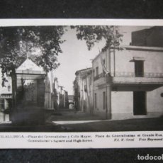 Postales: VILALLONGA-PLAZA DEL GENERALISIMO Y CALLE MAYOR-FOTOGRAFICA-POSTAL ANTIGUA-(84.927)