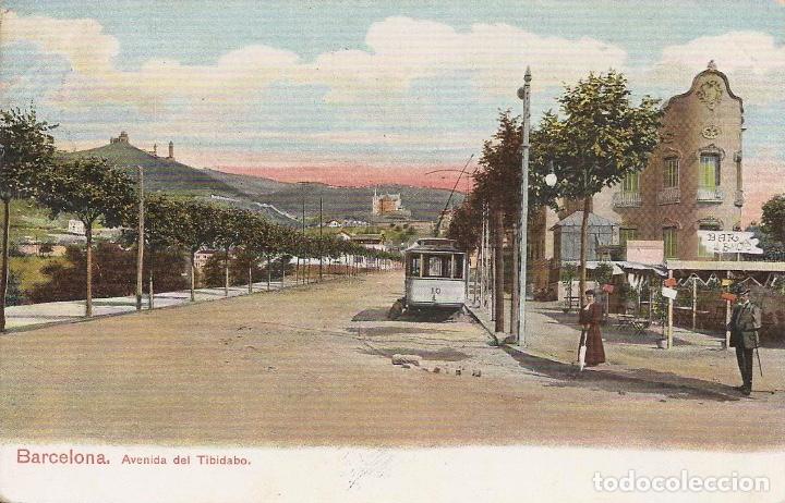 Postales: Barcelona - Avenida del Tibidabo. - Foto 1