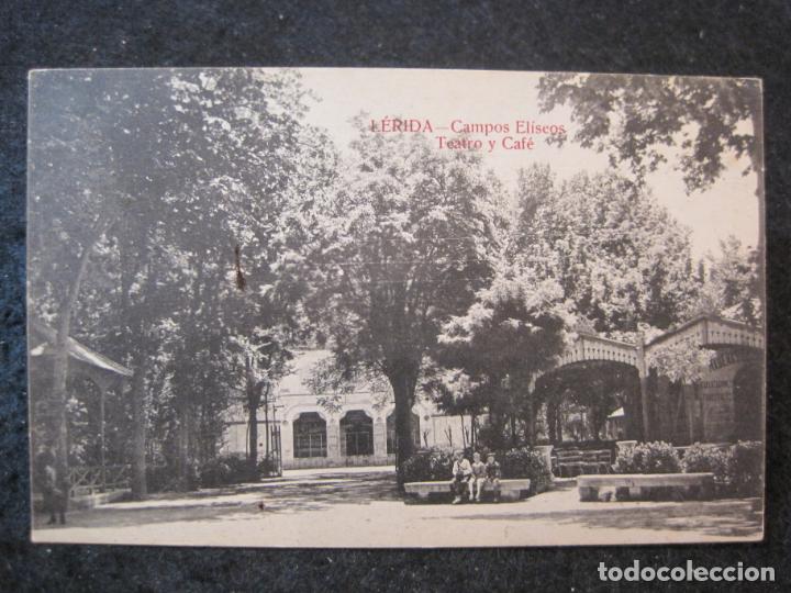 Postales: LLEIDA-CAMPOS ELISEOS-TEATRO Y CAFE-COL&middot; URRIZA-POSTAL ANTIGUA-(85.113)
