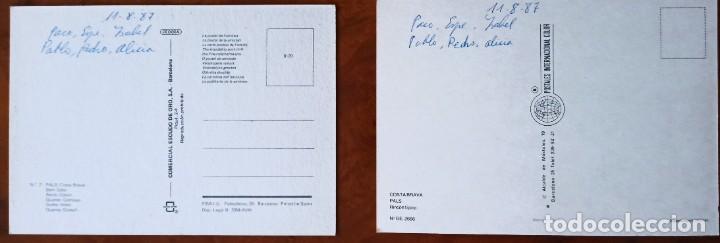 Postales: Lote 2 postal es Girona Pals - Foto 2