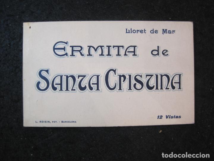 Postales: LLORET DE MAR-ERMITA DE SANTA CRISTINA-ROISIN-BLOC CON 12 POSTALES ANTIGUAS-VER FOTOS-(85.143)