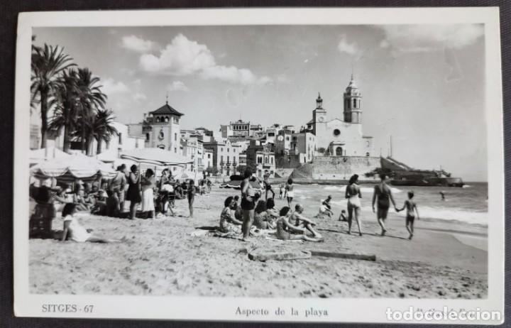 Postales: SITGES ASPECTO DE LA PLAYA - Foto 1