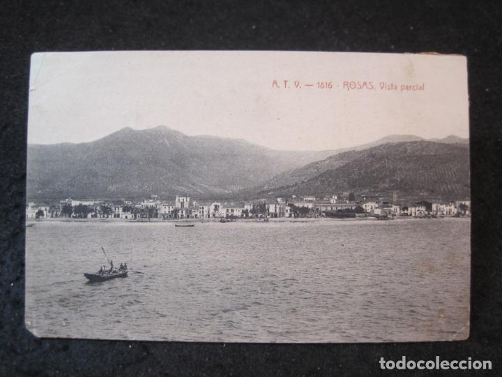 Postales: ROSAS-VISTA PARCIAL-ATV 1816 A.T.V.-POSTAL ANTIGUA-(85.391)