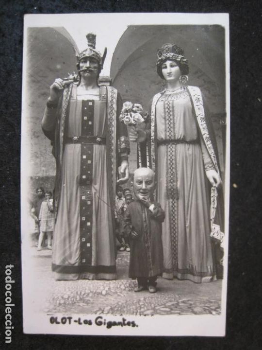 Postales: OLOT-LOS GIGANTES-FOTOGRAFICA-POSTAL ANTIGUA-(85.434)