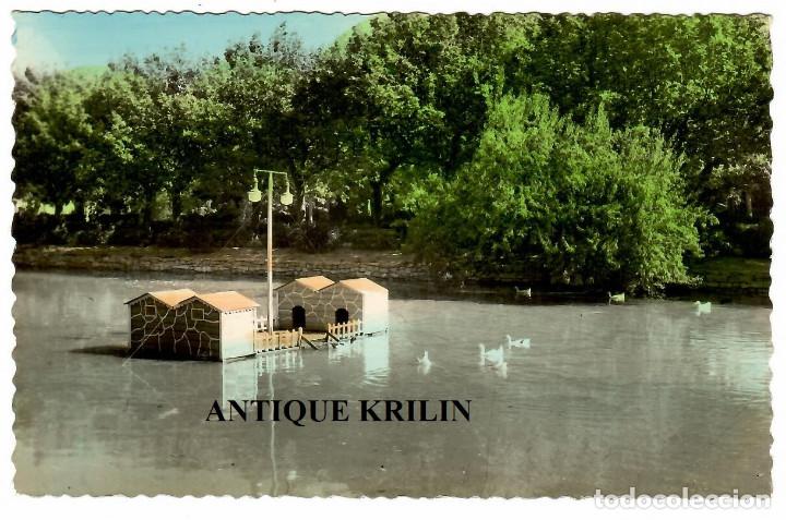 Postales: BORJAS BLANCAS N&ordm; 12 LAGO PARQUE TERRALL / FOTO GARCIA GARRABELLA / PAPELERIA MARTI