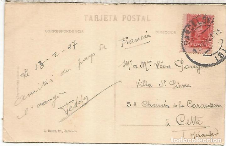 Postales: BARCELONA PASEO DE COLON ESCRITA - Foto 2
