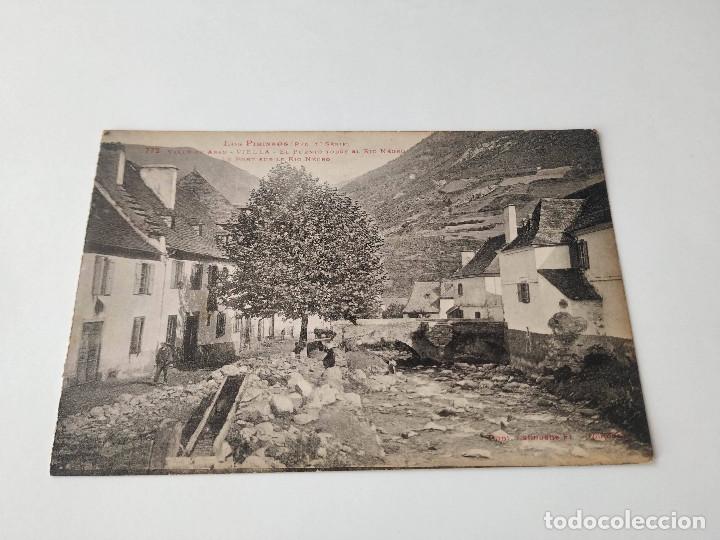 Postales: VALL D'ARAN - POSTAL VIELLA - EL PUENTE SOBRE EL R&Iacute;O NEGRO