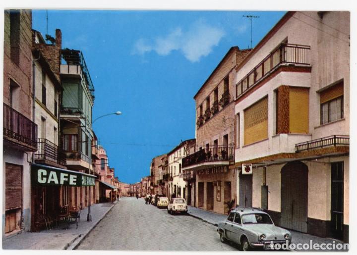 Postais: m09119 linyola avenida del caudillo artfi n&ordm;2 gordini renault 4 cafe farmacia caja ahorros aragon