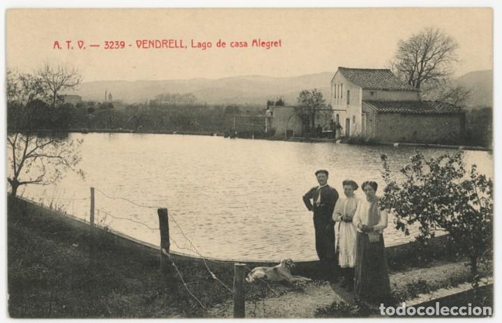 Postcards: a07956 vendrell lago de casa alegret atv n&ordm;3239 circulada 1910