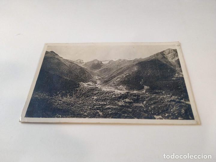 Postales: VALL D'ARAN - POSTAL LA ARTIGA DE LIN Y LA MALADETA AL FONDO