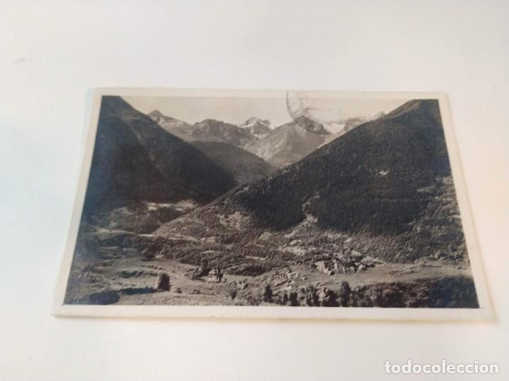 Postales: VALL D'ARAN - POSTAL LA ARTIGA DE LIN Y LA MALADETA AL FONDO