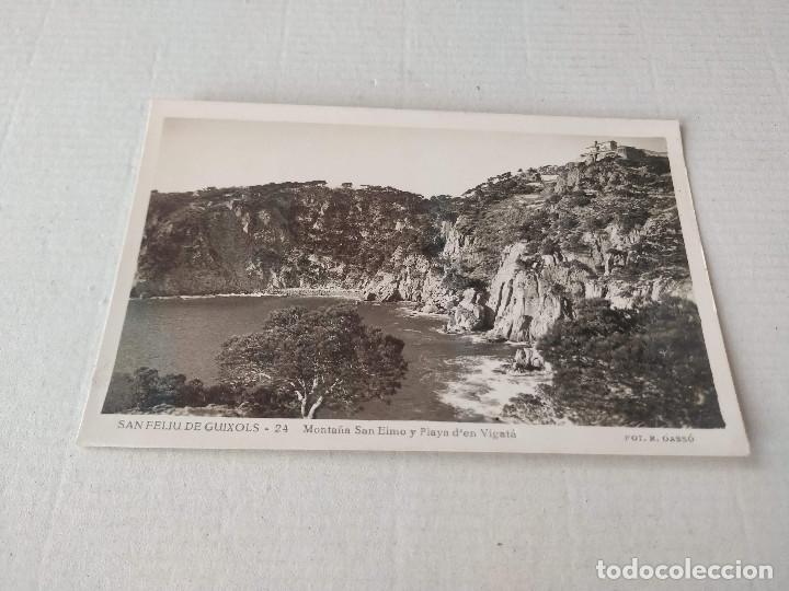 Postales: BAIX EMPORD&Agrave; - POSTAL SAN FELIU DE GUIXOLS - MONTA&Ntilde;A SAN ELMO Y PLAYA D'EN VIGAT&Aacute;