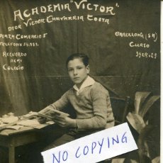 Postales: SAN ANDRES DE PALOMAR- RECUERDO DE ACADEMIA VICTOR- AÑO 1928-29-FOTOGRÁFICA- MUY RARA