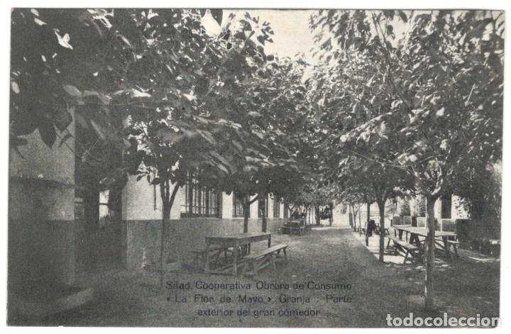 Postales: SDAD COOPERATIVA OBRERA DE CONSUMO &rdquo;LA FLOR DE MAYO&rdquo;, GRANJA: EXTERIOR DEL GRAN COMEDOR
