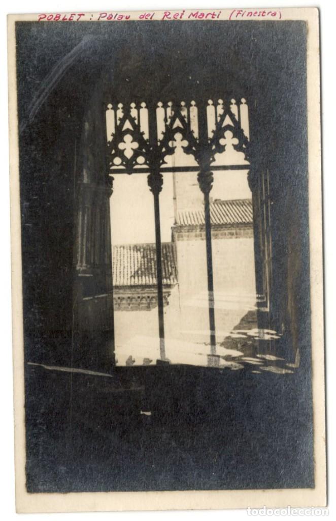 Cartoline: POSTAL FOTOGRAFICA. POBLET: PALAU DEL REI MART&Iacute; (FINESTRA). SIN CIRCULAR