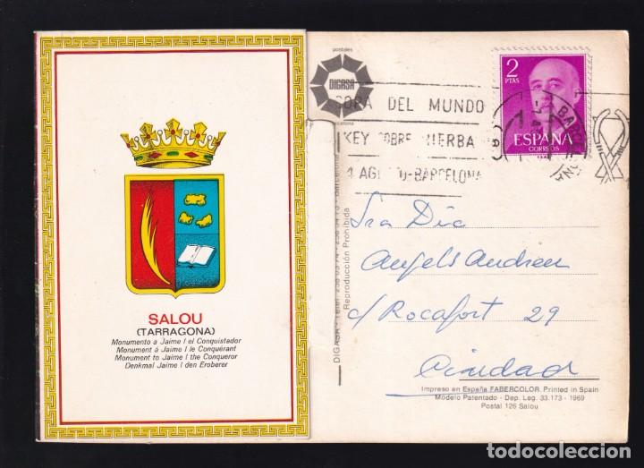 Postales: Salou. Postal con solapa. Circulada. - Foto 2