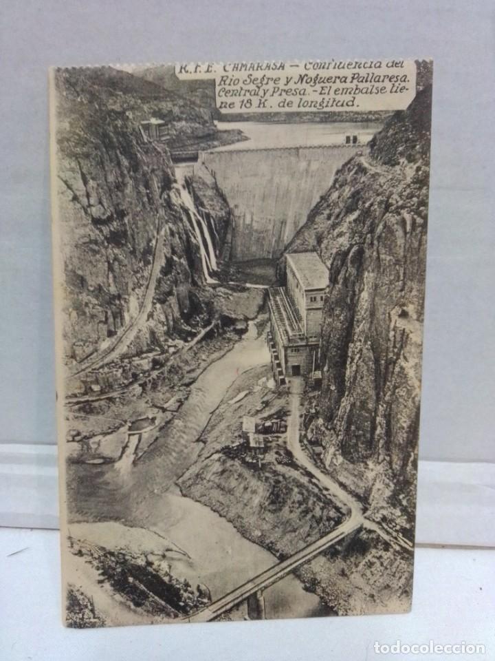 Postales: POSTAL R.F.E.CAMARASA.CONFLU&Eacute;NCIA DEL RIO SEGRE Y NOGUERA PALLARESA.NO CIRCULADA.
