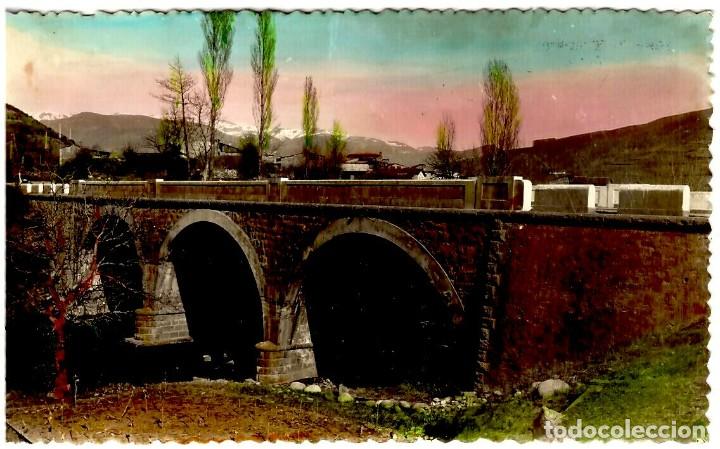 Postales: Adrall (Lleida) - El puente - Foto Janot - Coloreada - 140x88mm.