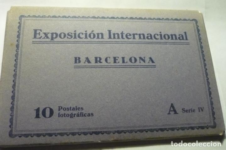 Postales: carpeta con 10 postales exposicion int.barcelona a-serie iv cm