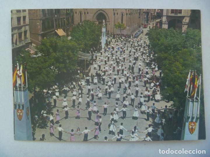 Postales: POSTAL DE LERIDA : PLAZA DE ESPA&Ntilde;A, CONCURSO SARDANISTICO . A&Ntilde;OS 60