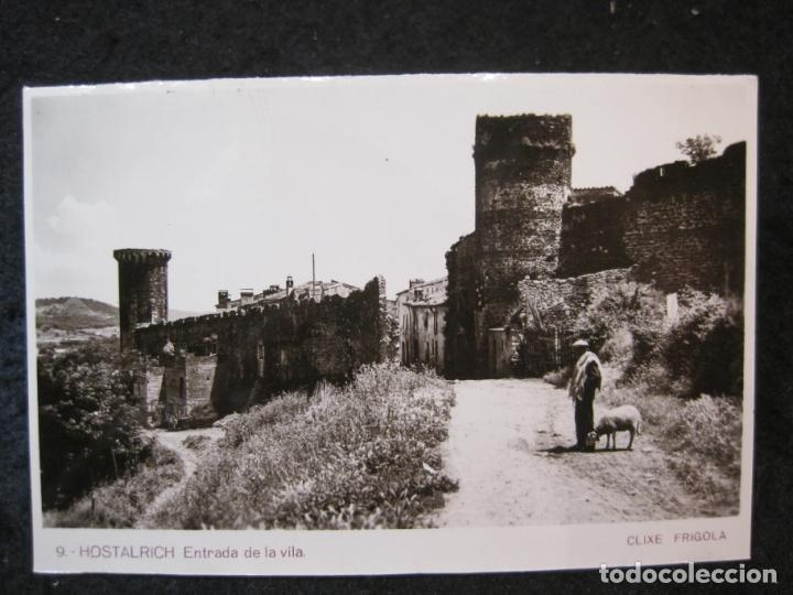 Postkarten: HOSTALRICH-ENTRADA DE LA VILA-CLIXE FRIGOLA-9-FOTOGRAFICA-POSTAL ANTIGUA-(88.186)