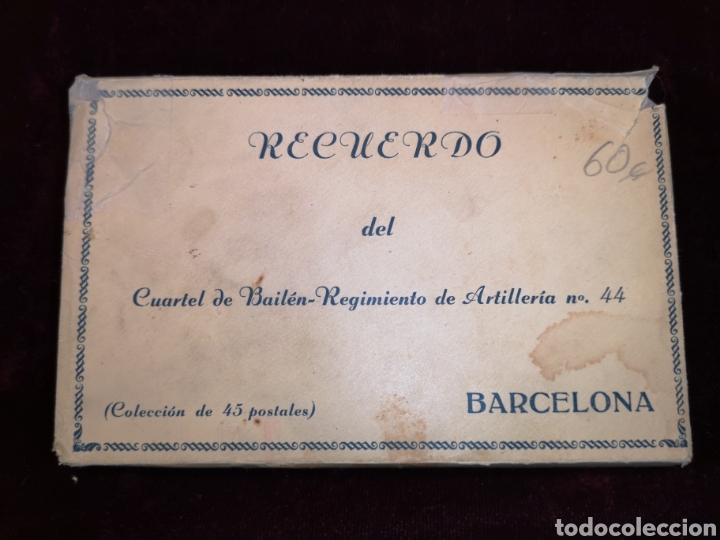 Postales: MILITAR -BARCELONA - BLOCK POSTALES - CUARTEL DE BAIL&Egrave;N-REGIMIENTO DE ARTILLER&Iacute;A No 44 -45 POSTALES