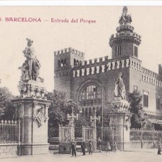 Cartes Postales: BARCELONA, ENTRADA DEL PARQUE. ED. A.T.V. ANGEL TOLDRA VIAZO Nº 8. Lote 313019653