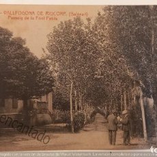 Postales: VALLFOGONA DE RIUCORP. PASSEIG DE LA FONT PETITA. Lote 313661923