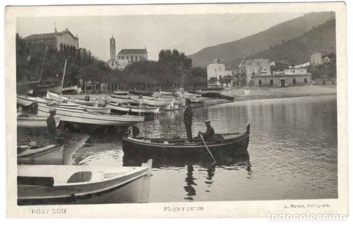 Cartes Postales: PORT BOU: PLAYA Y PASEO. L. ROIS&Iacute;N sin circular
