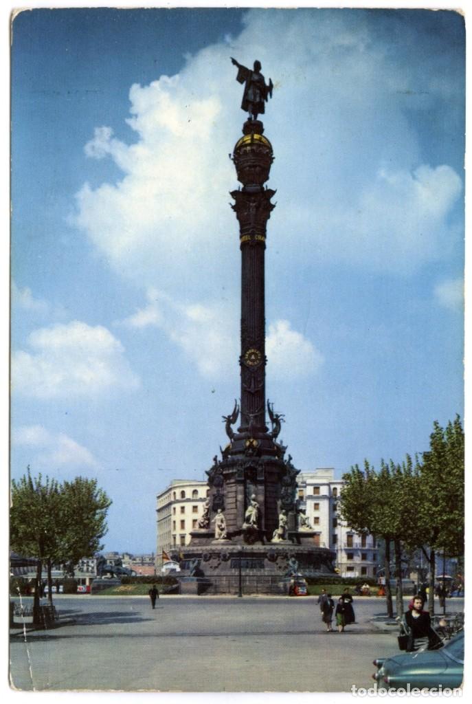 Postales: N&ordm; 402-BARCELONA. Monumento a Crist&oacute;bal Col&oacute;n. Sin circular. ED. GARC&Iacute;A GARRABELLA Y C&Iacute;A
