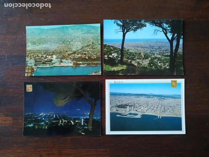 Postcards: Una postal vista general nocturna de la ciudad de Barcelona, d&eacute;cada 90&acute;s, cuatro tarjetas a elegir