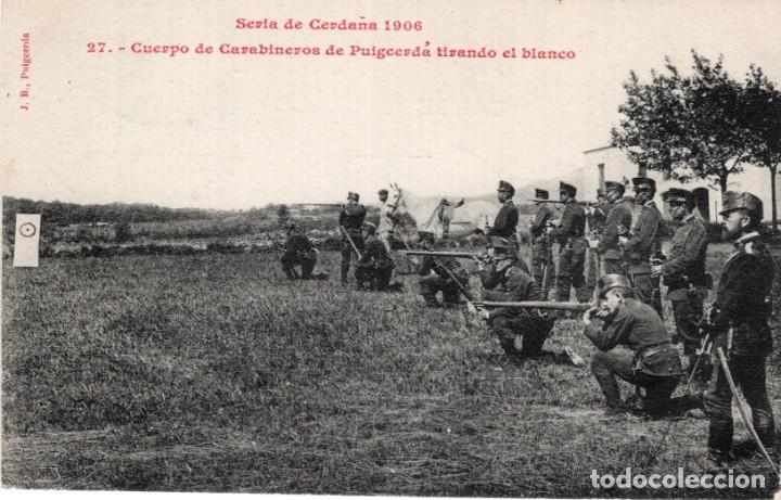 Postales: Cerda&ntilde;a 1906. 27 Cuerpo de Carabineros de Puigcerd&aacute;