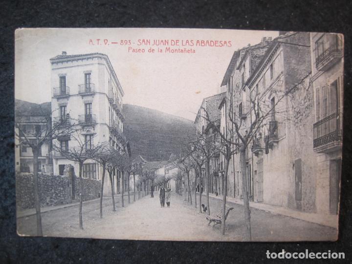 Postais: SAN JUAN DE LAS ABADESAS-PASEO DE LA MONTA&Ntilde;ETA-ATV 893 A.T.V.-POSTAL ANTIGUA-(89.447)
