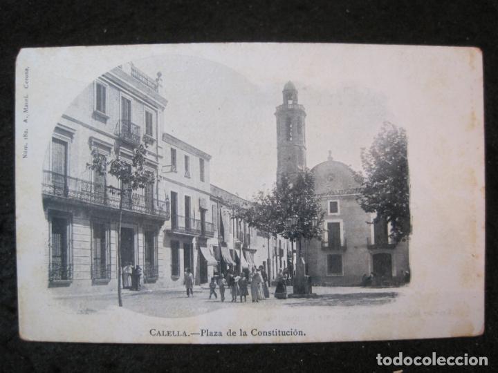 Cartes Postales: CALELLA-PLAZA DE LA CONSTITUCION-NUM&middot;182 A.MAURI-REVERSO SIN DIVIDIR-POSTAL ANTIGUA-(89.462)
