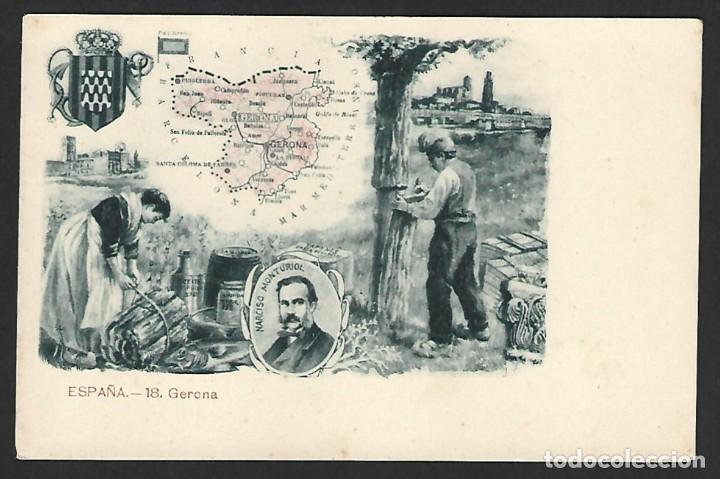 Postales: GERONA. MAPA PROVINCIAL. LOTE 0375 - Foto 1