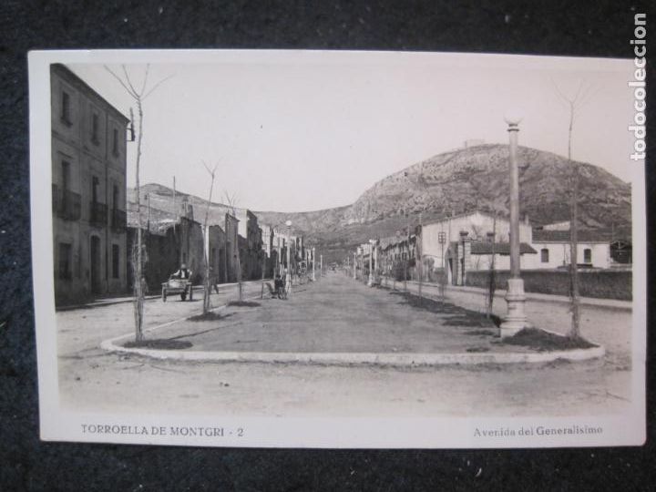 Cartes Postales: TORROELLA DE MONTGRI-AVENIDA DEL GENERALISIMO-FOTOGRAFICA-POSTAL ANTIGUA-(89.650)