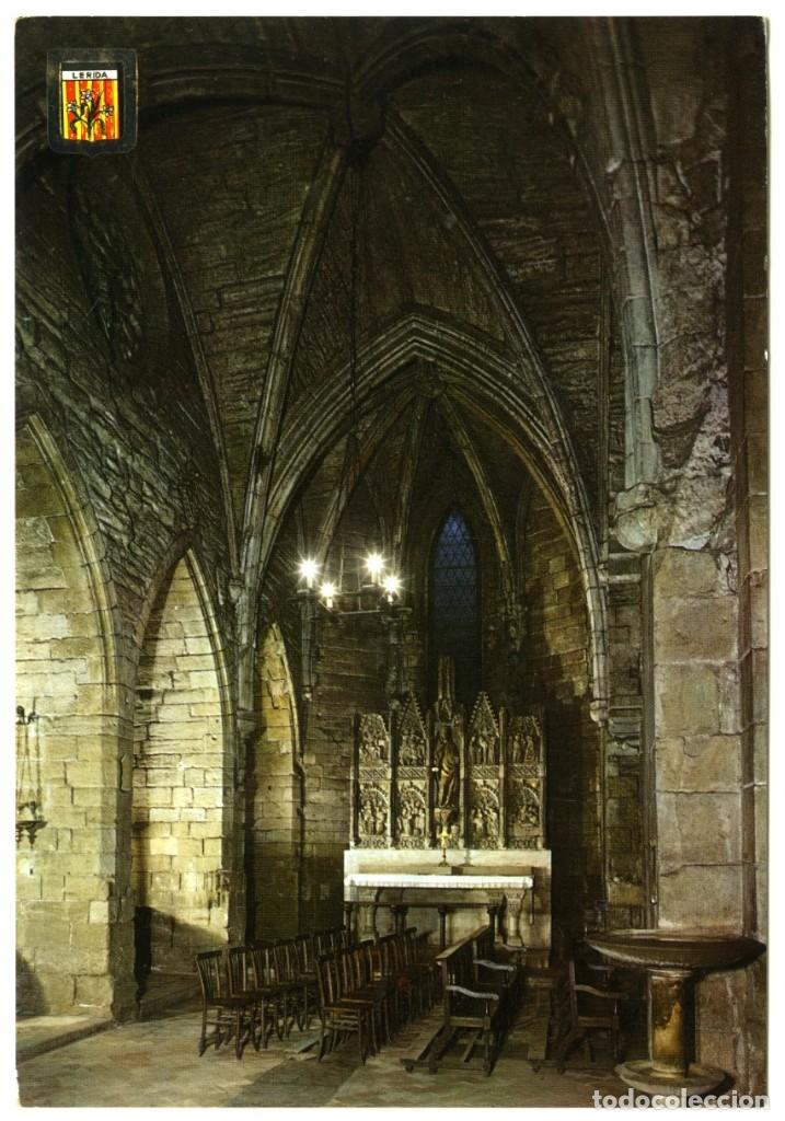 Postales: N&ordm; 3.624-LLEIDA. Iglesia de San Lorenzo. Altar lateral. Sin circular. ED. COMERCIAL ESCUDO DE ORO