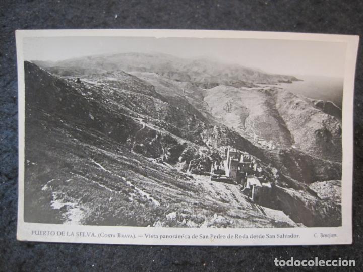 Postales: PORT DE LA SELVA-VISTA PANORAMICA DE SAN PEDRO DE RODA-FOTOGRAFICA C.BENEJAM-POSTAL ANTIGUA-(89.770)