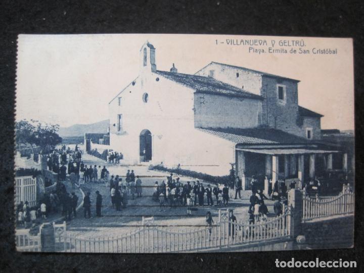 Postais: VILANOVA I GELTRU-PLAYA-ERMITA DE SAN CRISTOBAL-THOMAS-1-POSTAL ANTIGUA-(89.947)