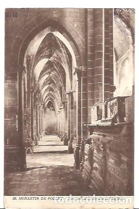 Postcards: ANTIGUA POSTAL 20 MONASTIR DE POBLET NAU LATERAL DE MIGDIA DE L'ESGLESIA
