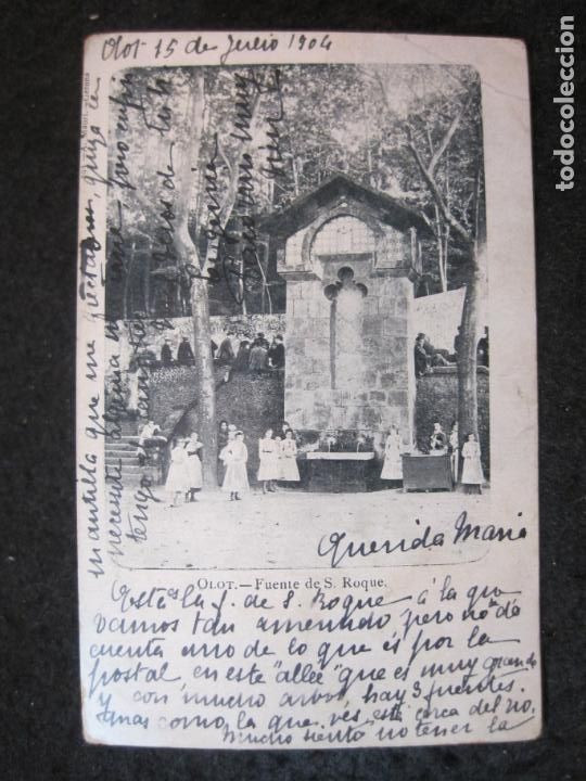 Postais: OLOT-FUENTE DE SAN ROQUE-293-A.MAURI-REVERSO SIN DIVIDIR-POSTAL ANTIGUA-(90.103)