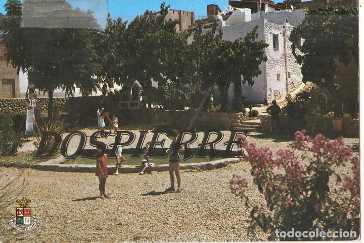 Postales: POSTAL, ALCANAR-TARRAGONA, PLAZA JARDIN DE LA BALSA, ED. AYUNTAMIENT, CIRCULADA